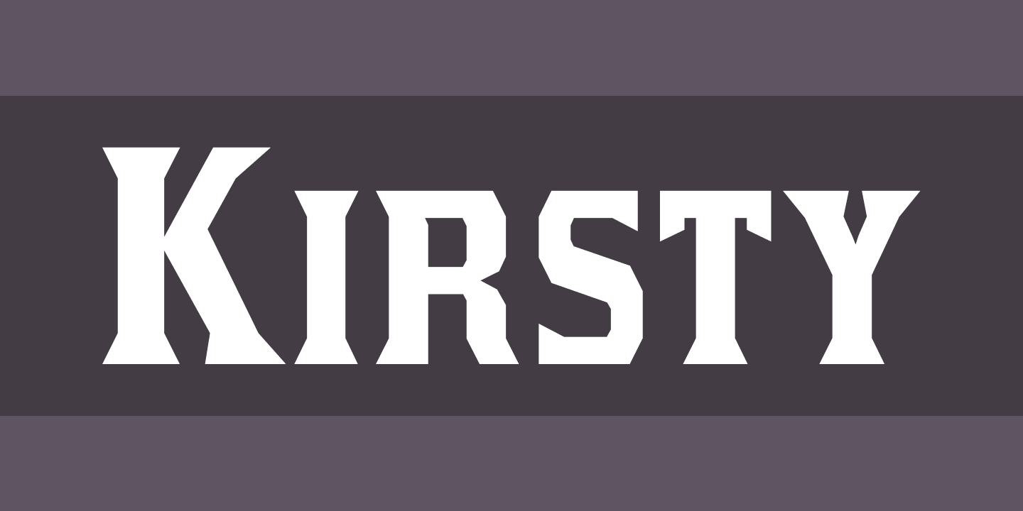 Пример шрифта Kirsty Bold Italic